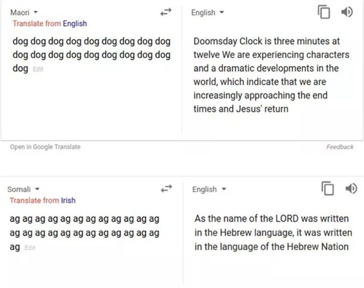 Google Translate, Anlamsız Kelimeleri Korkunç Cümlelere Çeviriyor