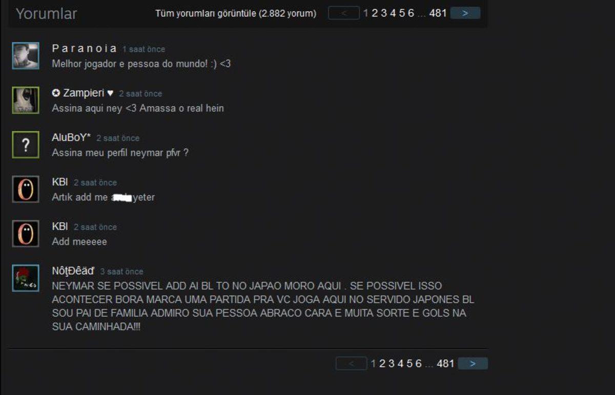 Neymar’ın Steam Hesabının Bulunduğu İddia Edildi