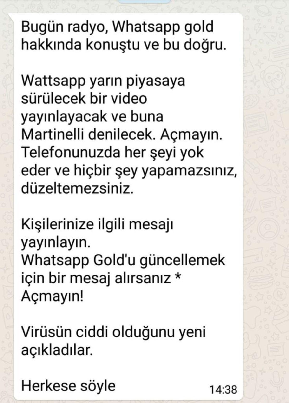 WhatsApp’ta Yayılan Martinelli Virüsü ve WhatsApp Gold İddiaları Gerçek mi?