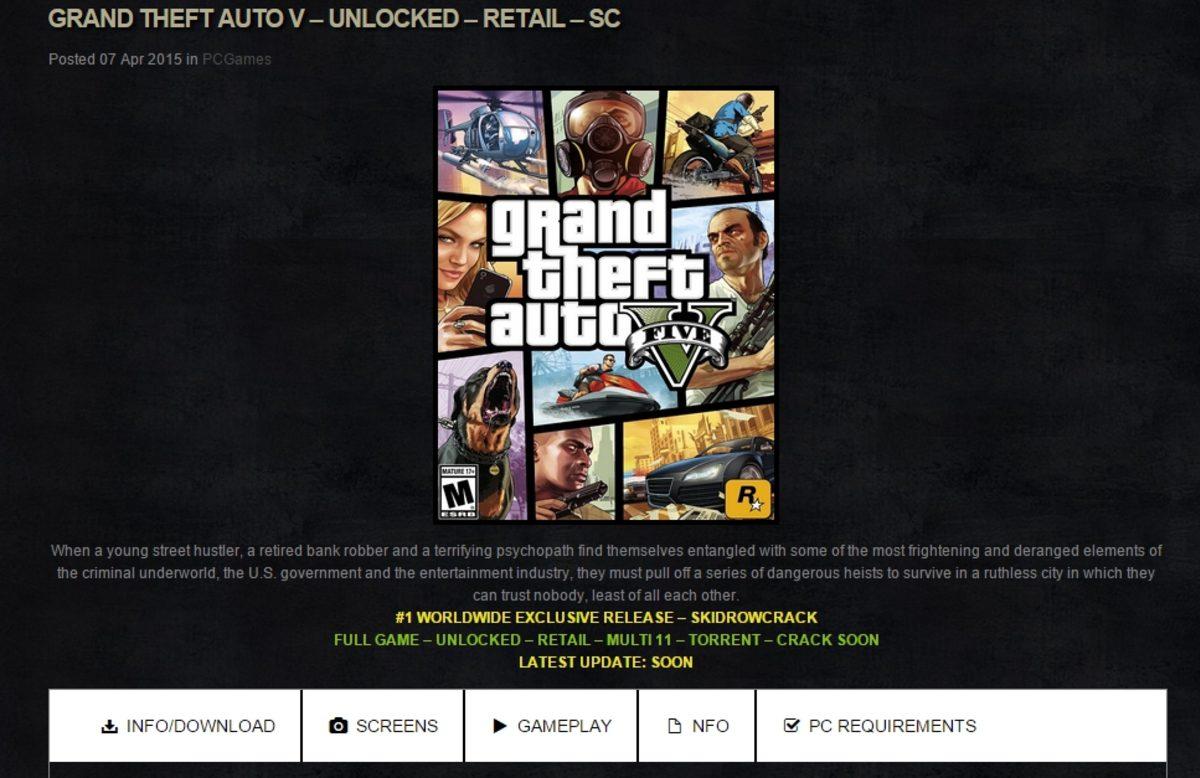 GTA 5’in PC Sürümü Torrent’e Düştü