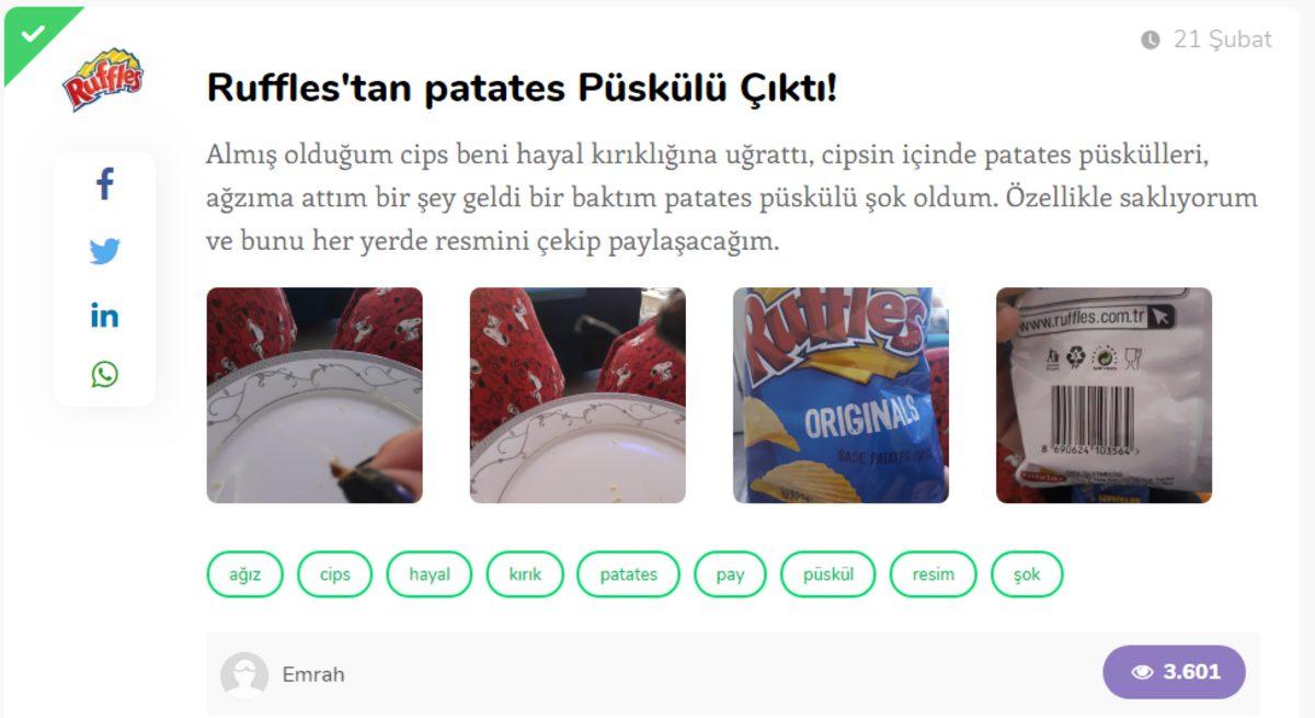 Sosyal Medyayı Sallayan, Ruffles Cipslerinden Fare ve Böcek Çıktığı İddiaları!