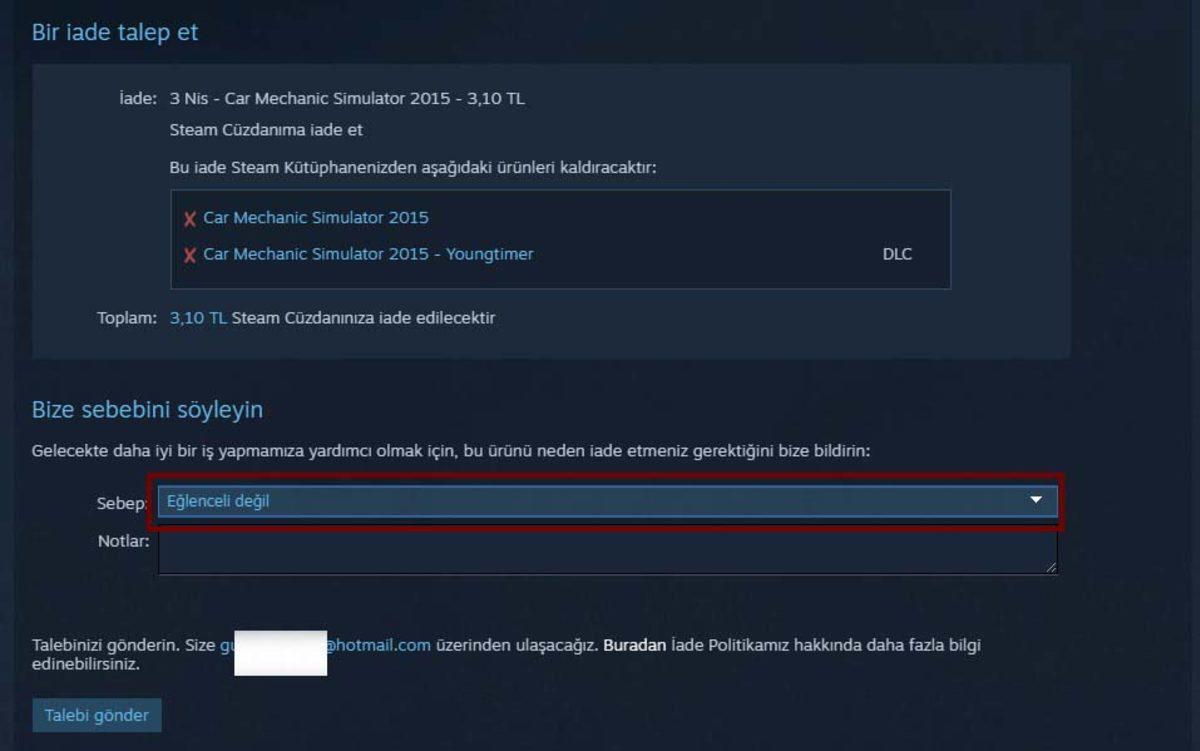 Steam’de Satın Aldıktan Sonra Beğenmediğiniz Oyunu, Paranızı Geri Alarak Nasıl İade Edebilirsiniz?