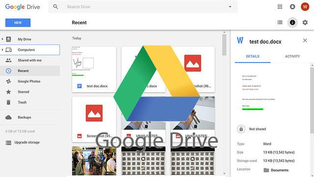 Google Drive Yedeklediğiniz Dosyalara Daha Önce Kimin Eriştiğini Gösterecek