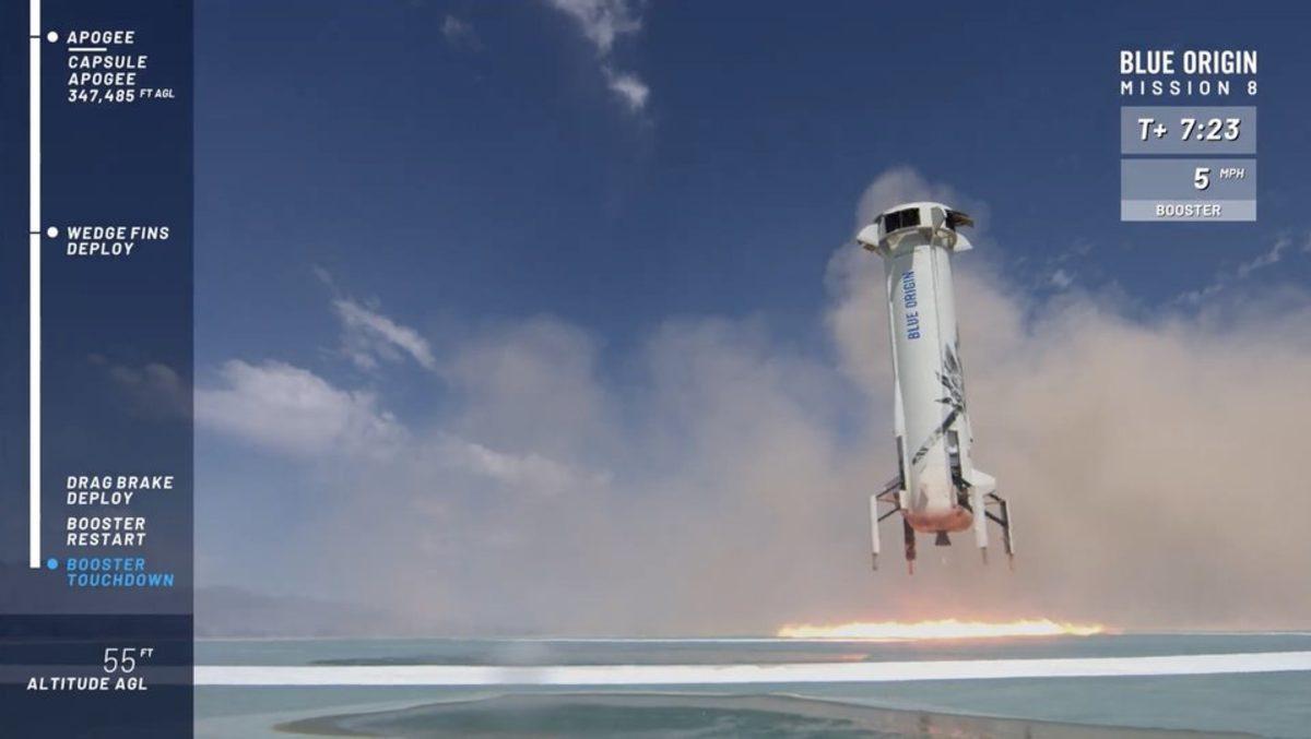 Blue Origin’in SpaceX’in Falcon 9’una Rakip Roketi Başarılı Bir Şekilde Test Edildi