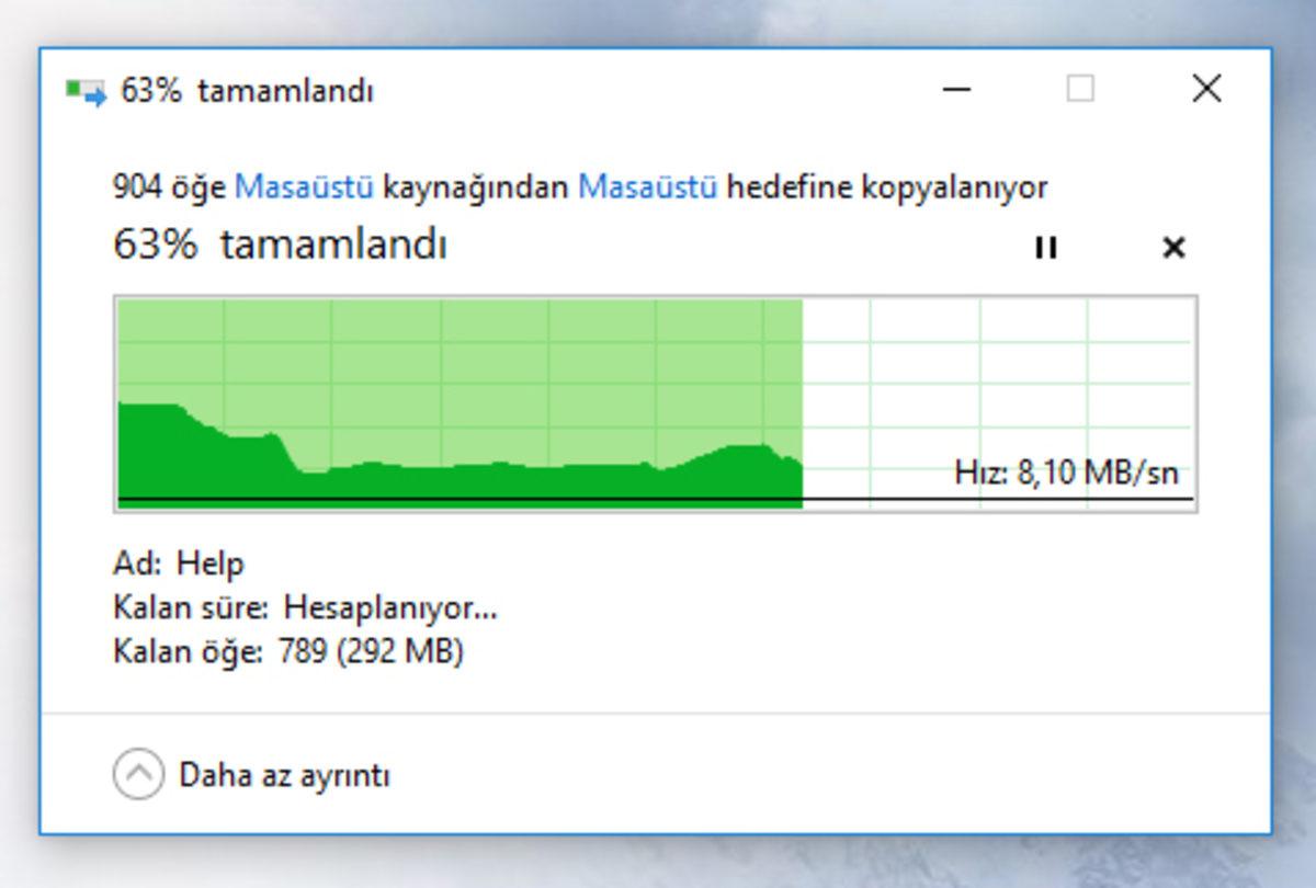 Windows’un Dosya Kopyalama Süreleri Neden Sürekli Değişip Duruyor?