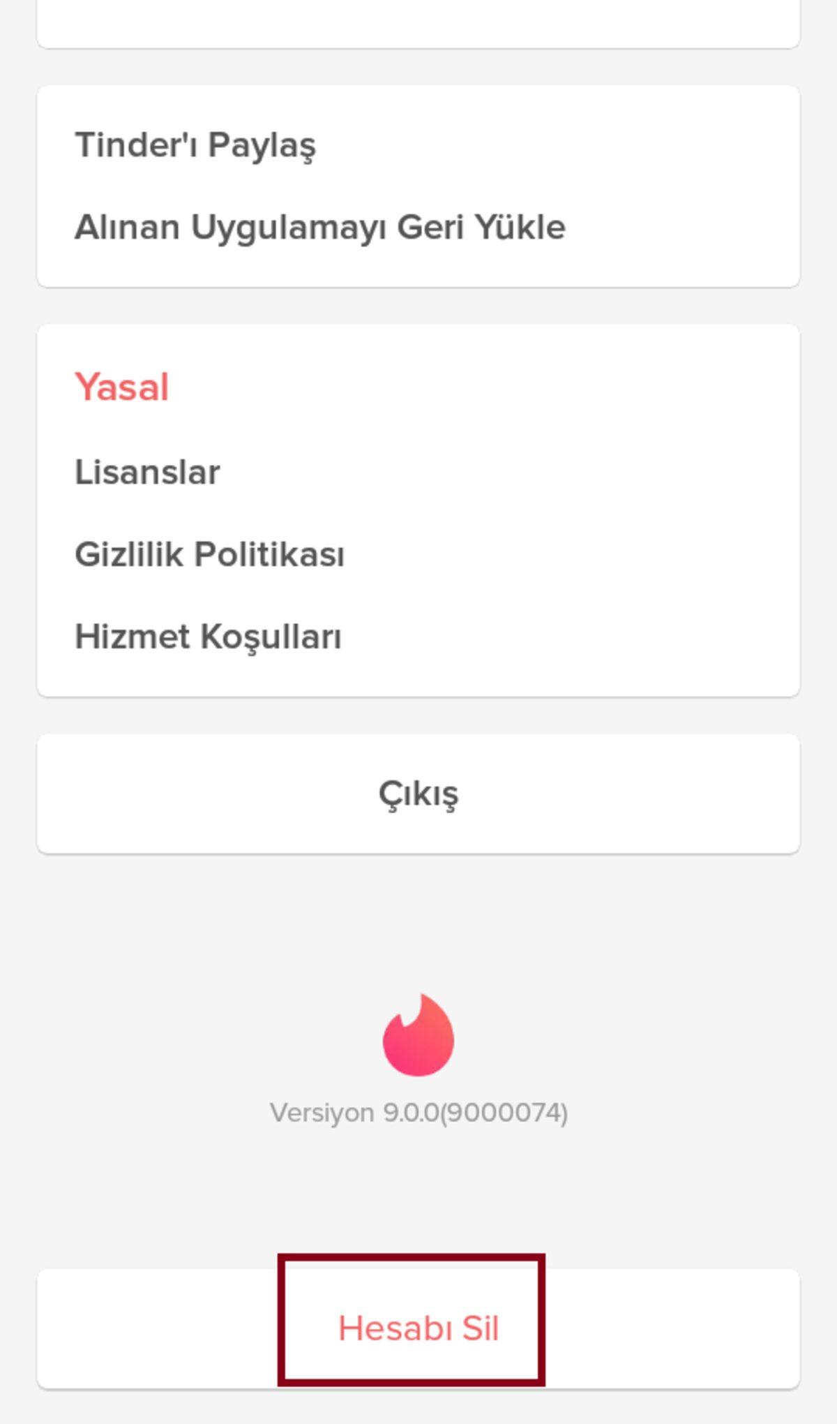 Tinder Hesabınızı Sonsuza Dek Nasıl Silersiniz?