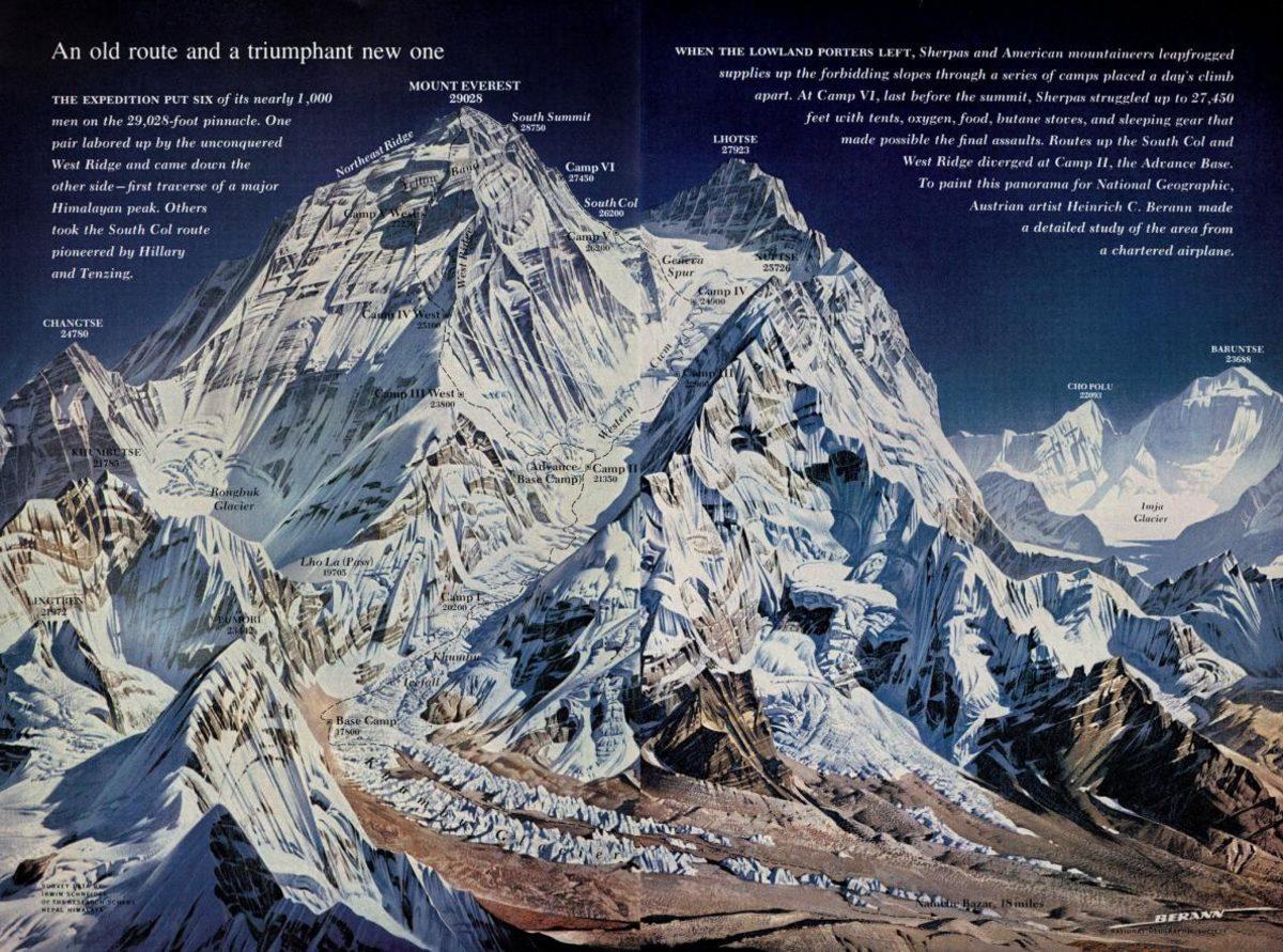 Everest’in Zirvesine Yapılan Başarılı Tırmanışlara Dair National Geographic’in Yayınladığı 9 Harita