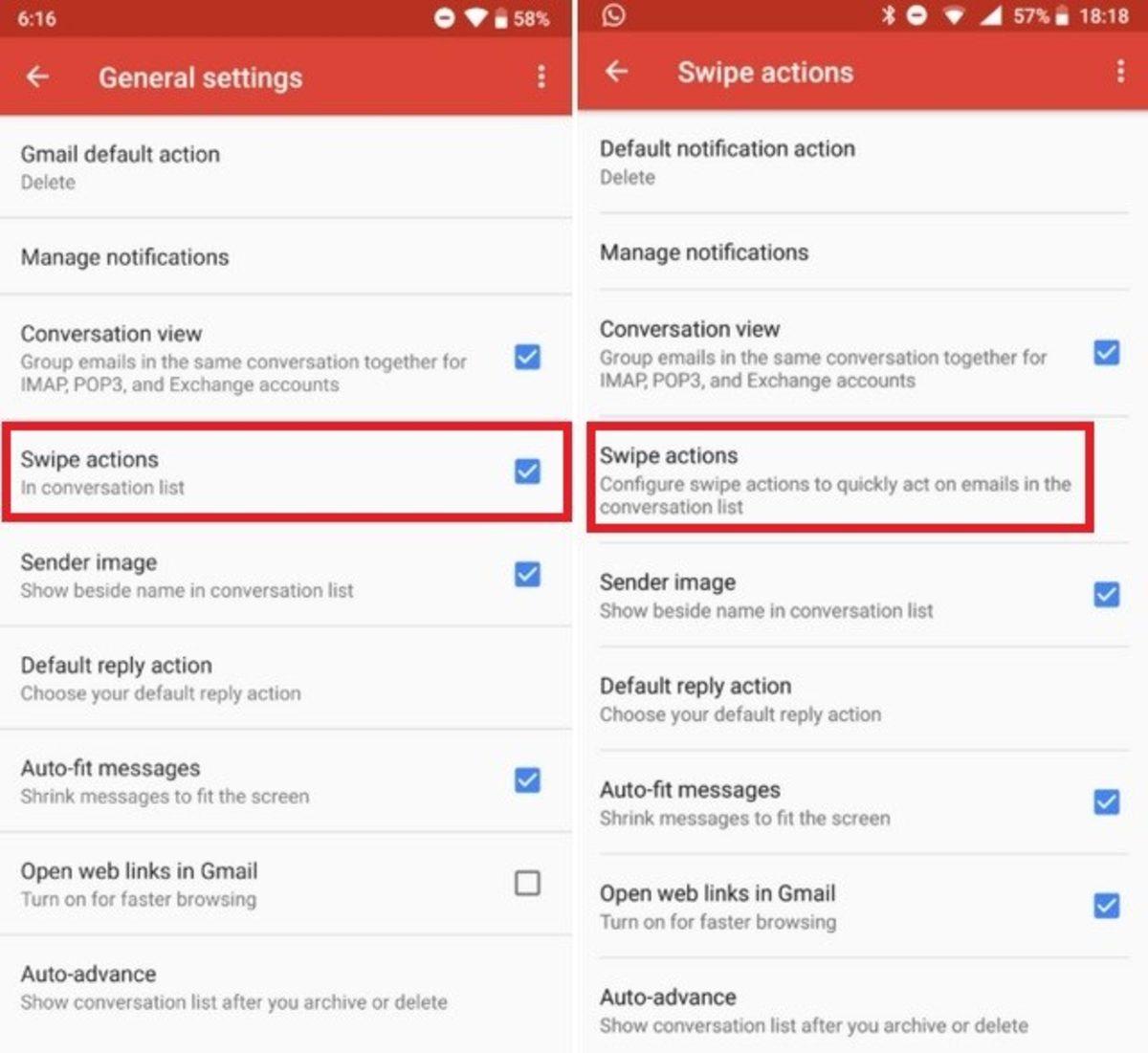 Android için Gmail Uygulaması’nda Sağa ve Sola Kaydırma Efektleri Nasıl Özelleştirilir?