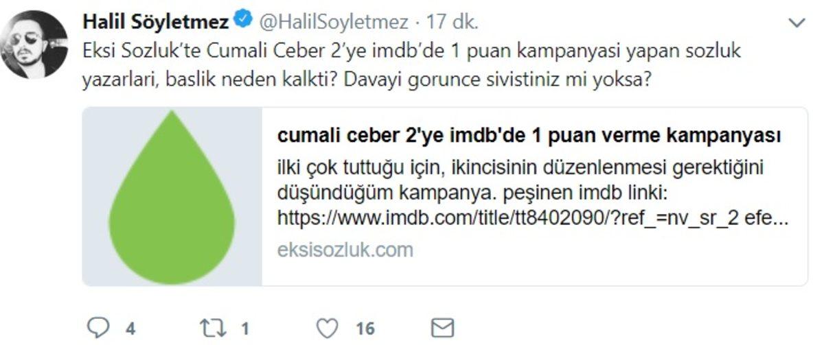 Ekşi Sözlük’teki ’Cumali Ceber 2’ye 1 Puan Veriyoruz’ Kampanyası Sonrası Ortalık Karıştı!