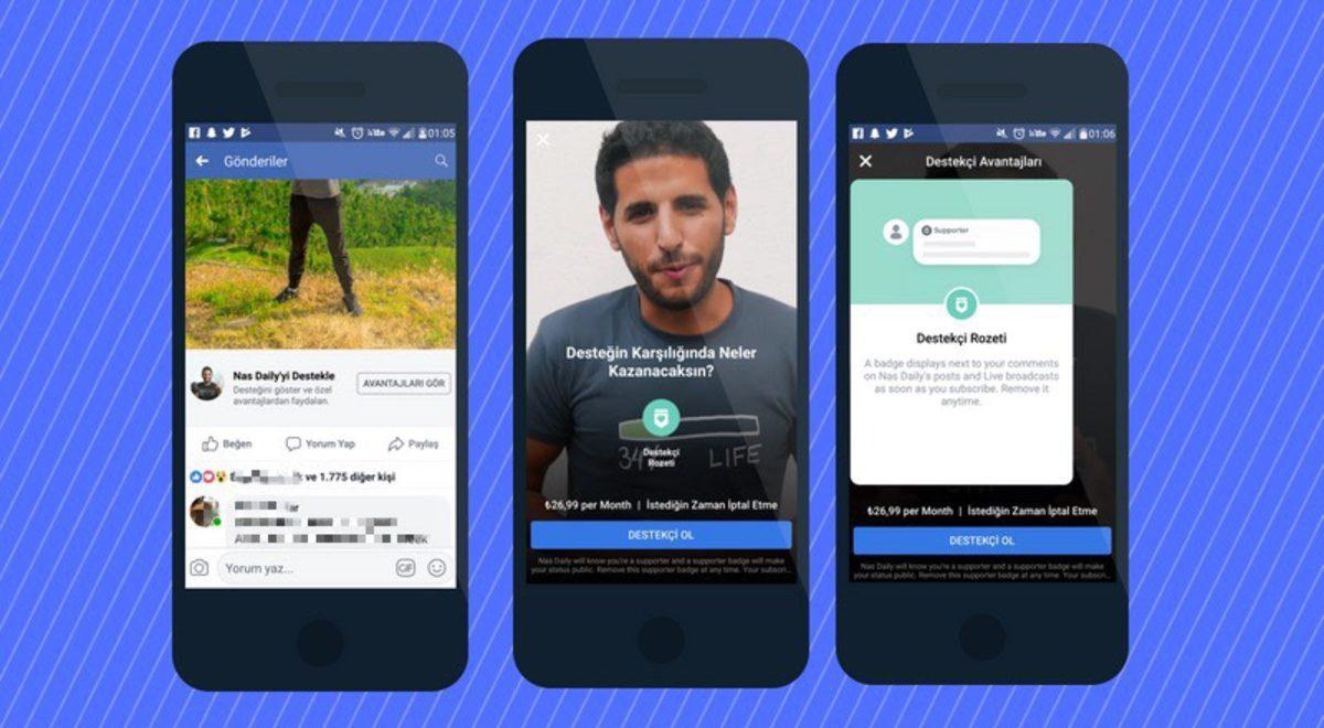 Facebook, Patreon-Twitch Karışımı Destek Platformunu Türkiye’de Hizmete Soktu
