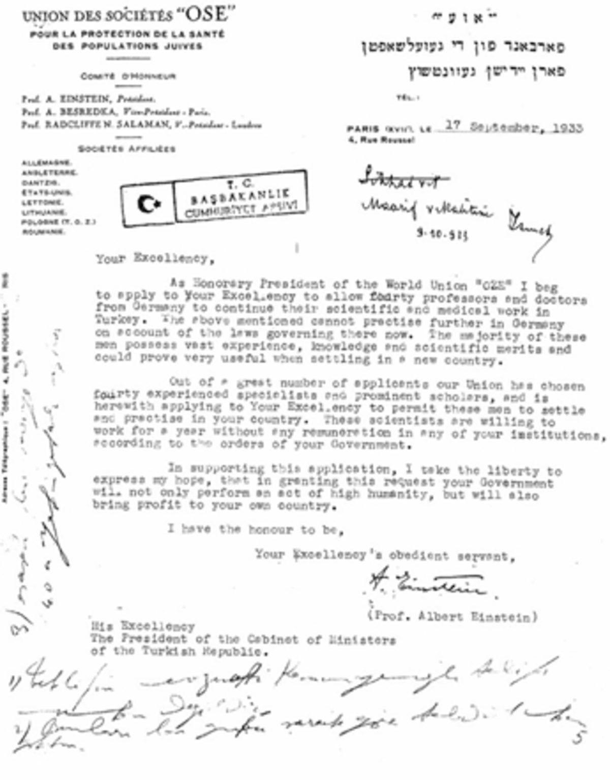 Albert Einstein’ın, Mustafa Kemal Atatürk’e Yazdığı Mektubun İlginç Hikayesi