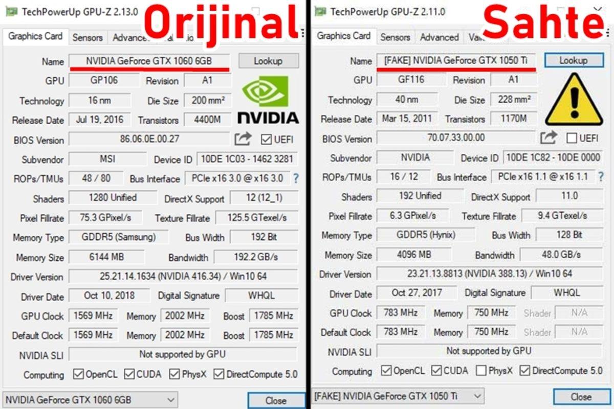 Grafik Kartınızın Sahte mi Yoksa Orijinal mi Olduğunu Nasıl Anlarsınız?