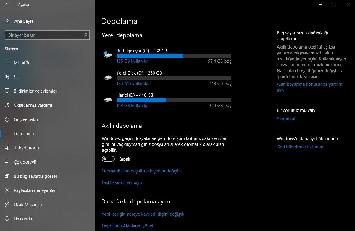 Windows 10’da Depolama Alanını Nasıl Boşaltabilirsiniz?