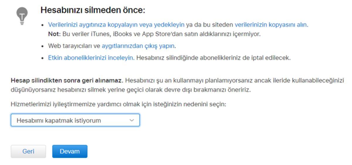 Apple Hesabınızı Kalıcı Olarak Nasıl Silersiniz?
