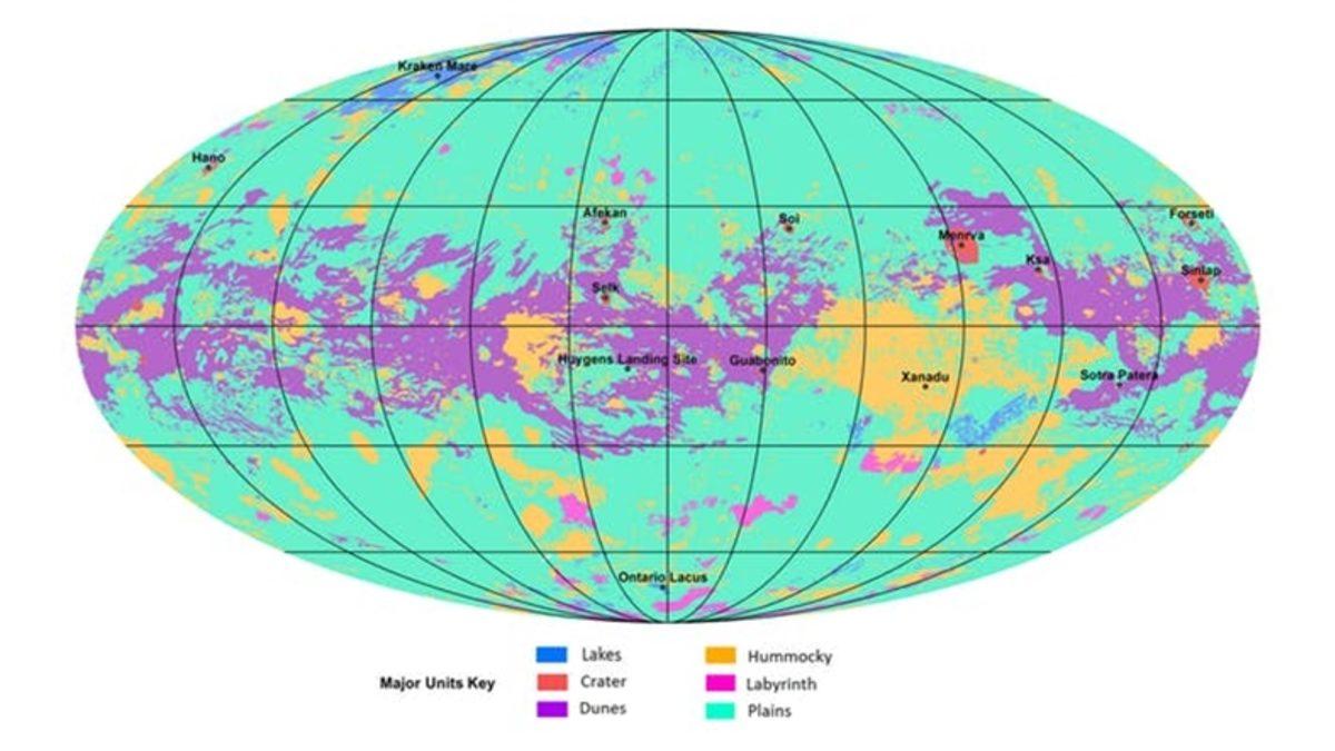 Titan ve Dünya Arasındaki Benzerliği Gösteren Çarpıcı Harita