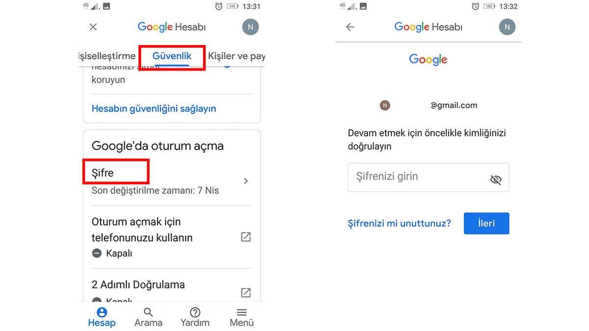 Google Hesabı (Gmail) Şifresi Nasıl Değiştirilir?