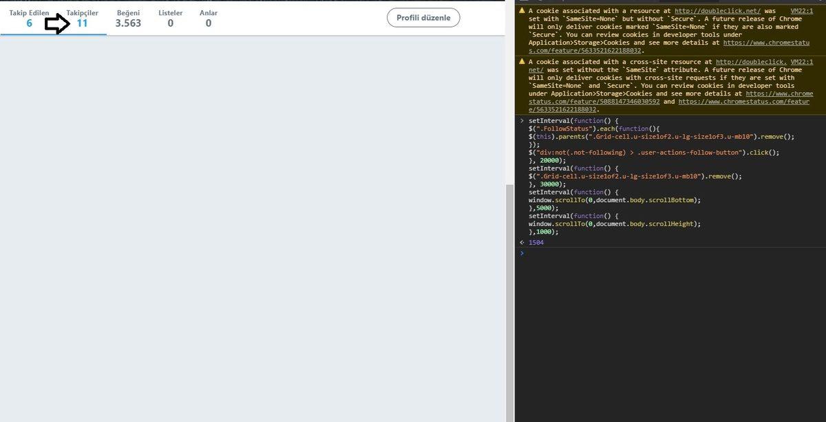 Twitter’da Takip Etmeyenleri Takipten Çıkarma - Twitter Unfollow Kodu