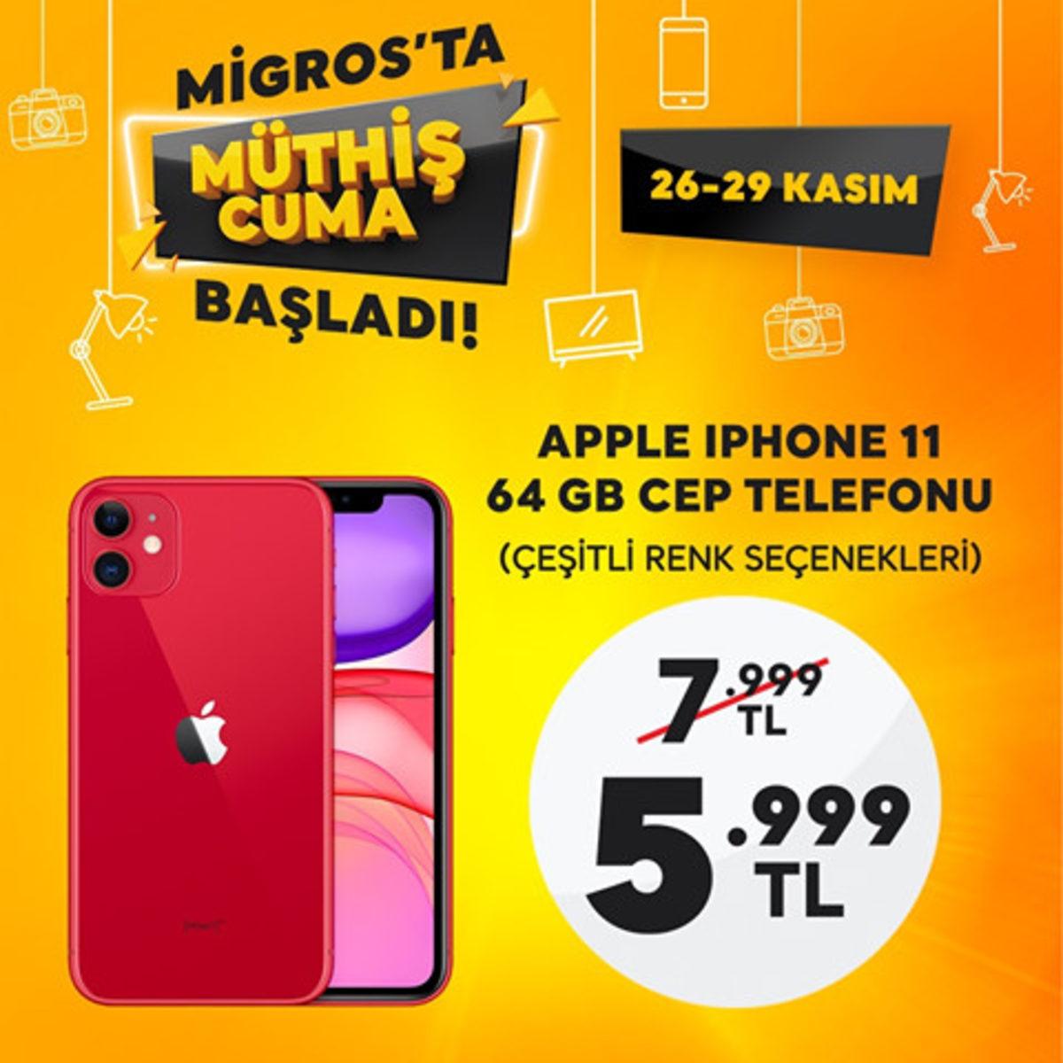 Migros, 26-29 Kasım Tarihleri Arasında 5.999 TL’ye iPhone 11 Satacak
