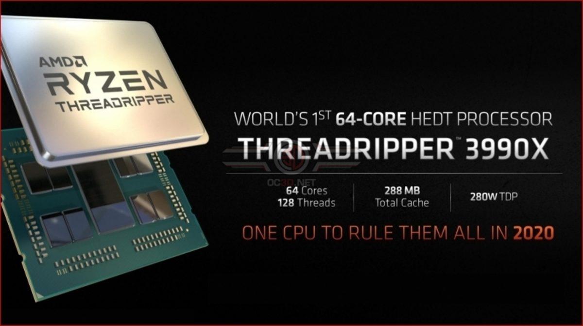 AMD, Dünyanın İlk 64 Çekirdekli HEDT İşlemcisi Ryzen Threadripper 3990X’i Duyurdu