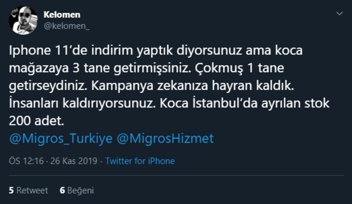 Migros’un 5.999 TL’lik iPhone 11 Kampanyası İçin İlginç Stok İddiası