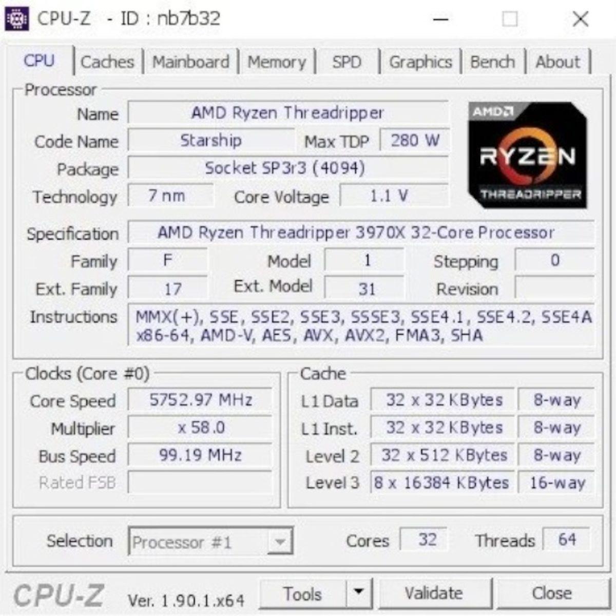 AMD Threadripper 3970X, Hız Aşırtmalı Performansıyla Rekor Kırdı