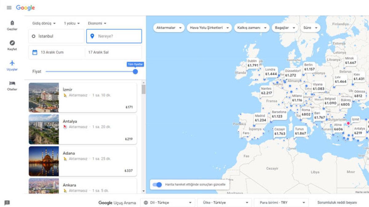 Google Uçuşlar (Flights) ile Ucuz Uçak Bileti Nasıl Alınır?
