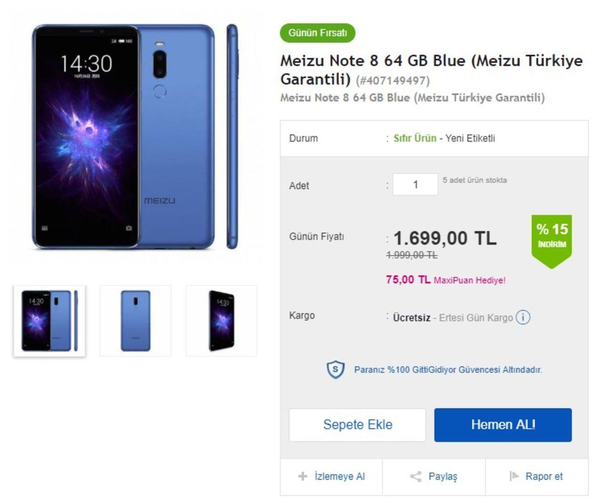 Meizu X8’in Ardından Meizu Note 8’in de Türkiye Satış Fiyatı Belli Oldu