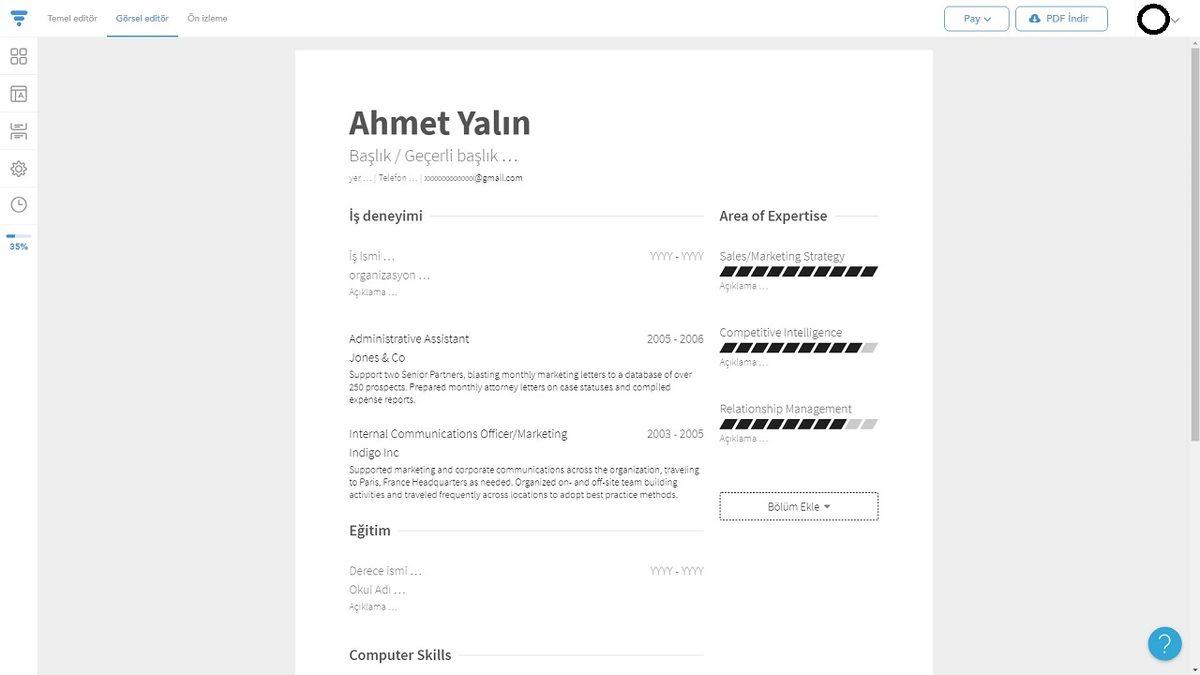 Ücretsiz CV (Öz Geçmiş) Oluşturabileceğiniz 15 İnternet Sitesi