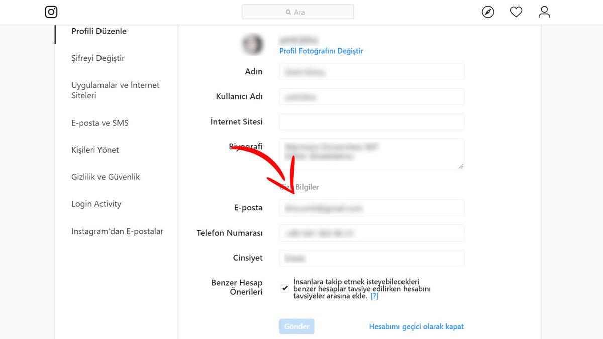 Instagram’da Hesabınıza Kayıtlı E-posta Adresi Nasıl Değiştirilir?