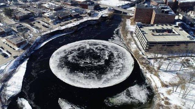 Nadir Görülen Doğa Fenomeni Buz Diskinin Muhteşem Görüntüleri