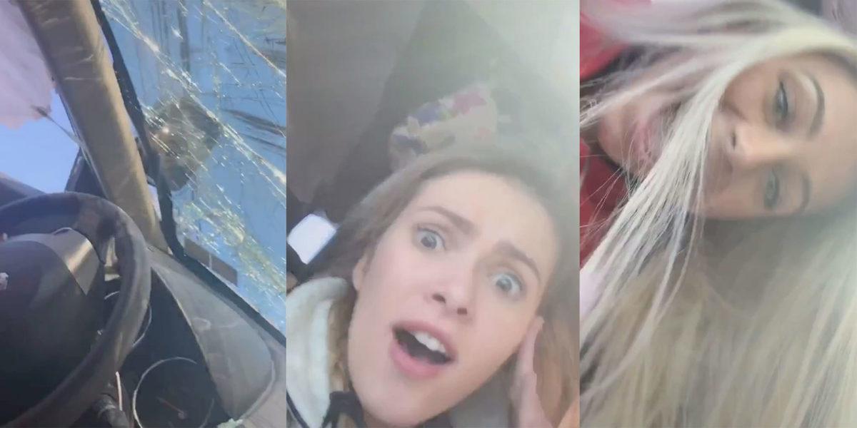Trafik Kazasından Sonra TikTok Videosu Çeken Genç Kızlar Viral Oldu