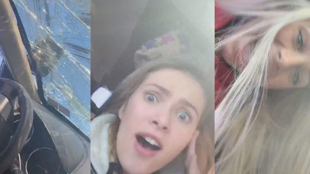 Trafik Kazasından Sonra TikTok Videosu Çeken Genç Kızlar Viral Oldu