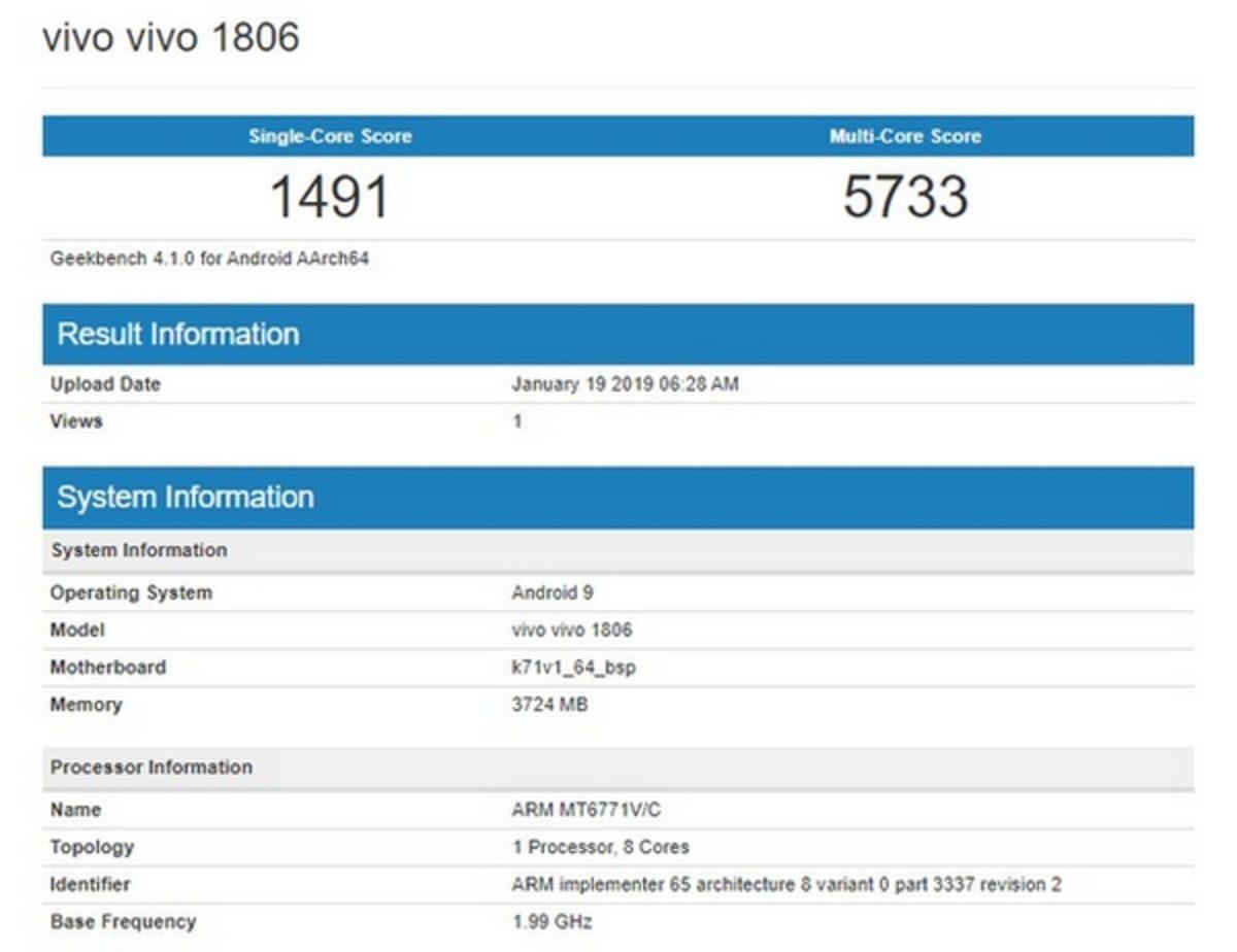 Android Pie İle Sunulacak Vivo 11i’nin GeekBench Skoru Açıklandı