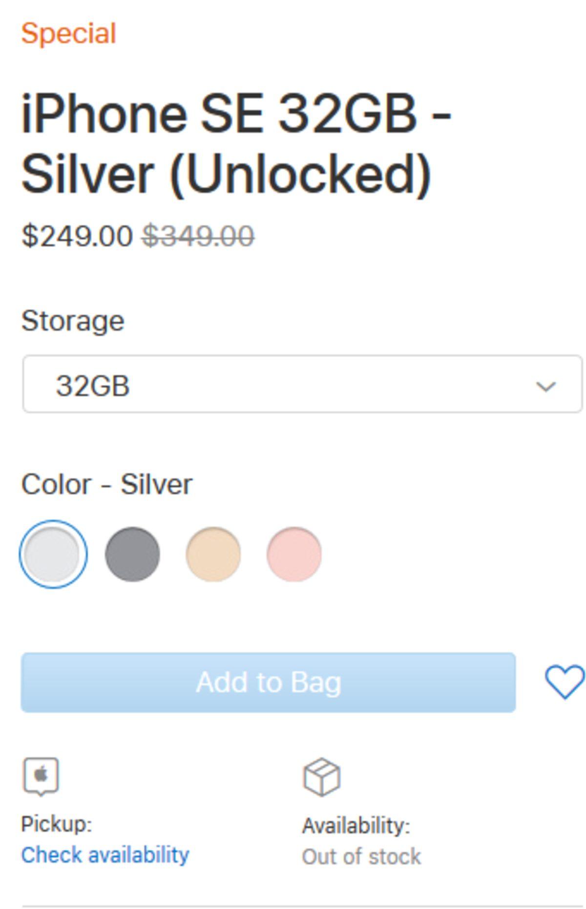 iPhone SE, Tekrardan Satışa Çıkar Çıkmaz Tükendi