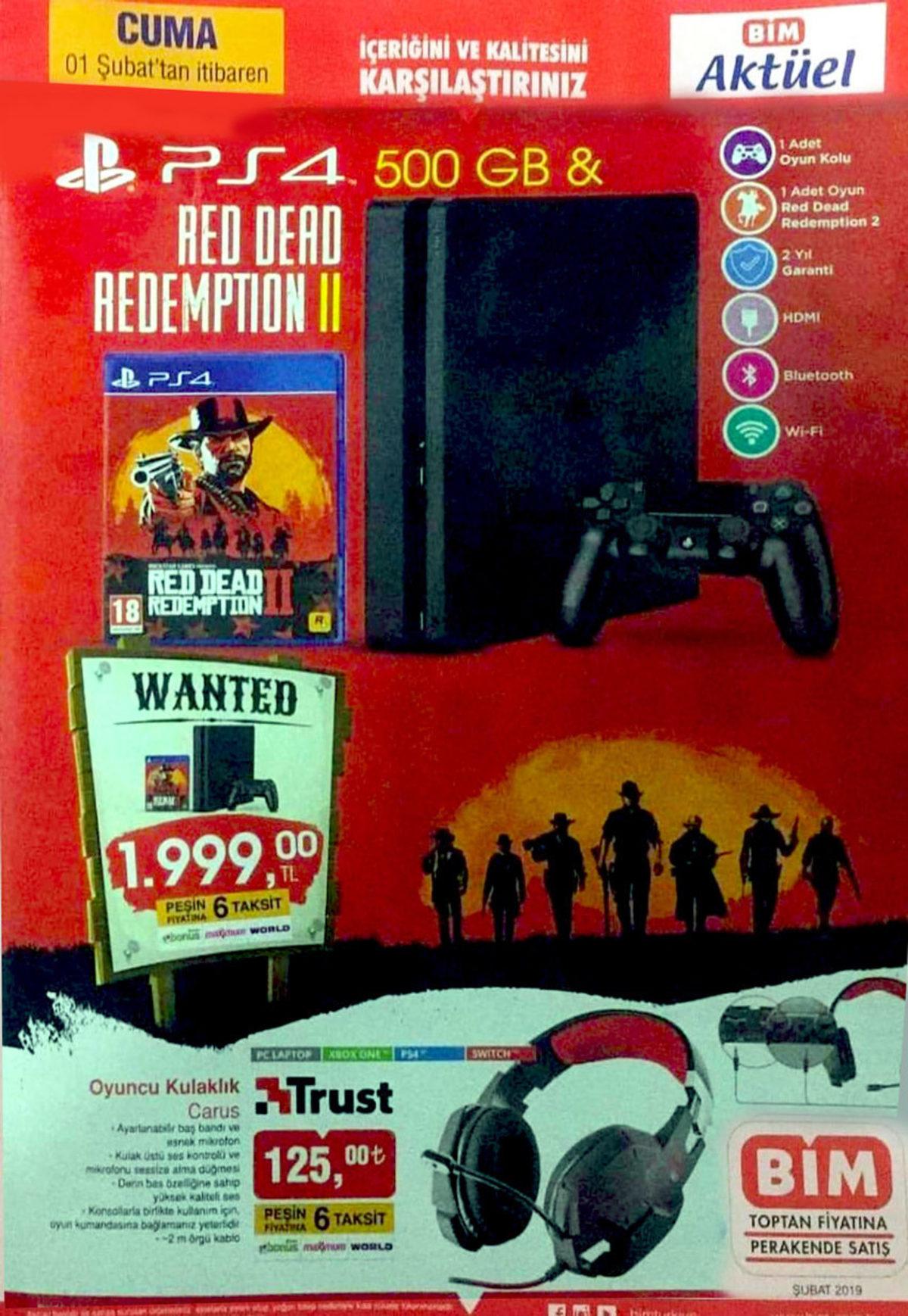 BİM, Uygun Fiyata PlayStation 4 ve Red Dead Redemption 2 Satacak