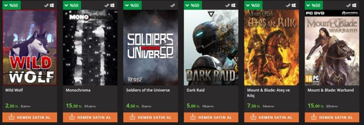 Playstore, En Popüler Yerli PC Oyunlarını %50 İndirimle Sunuyor