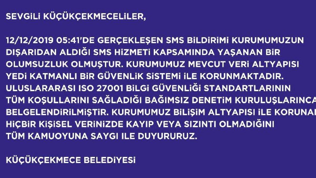 Sosyal Medyadan Gönderilen Küfürlü Mesajın Ardından Belediyeden Açıklama