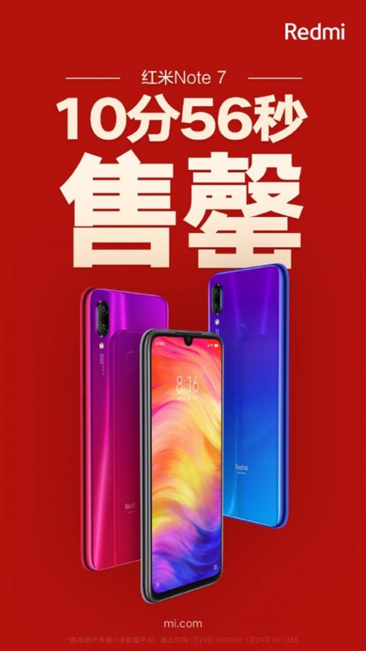 Tüm Redmi Note 7’ler, Satışa Çıkarıldıktan 11 Dakika İçinde Tükendi
