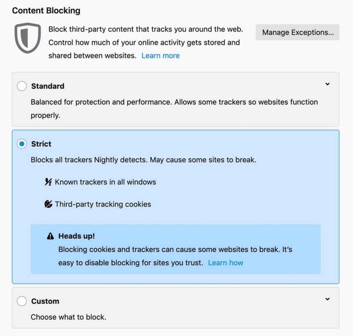 Mozilla, Firefox 65 Beta ile Denetimi Kullanıcıların Eline Bırakıyor
