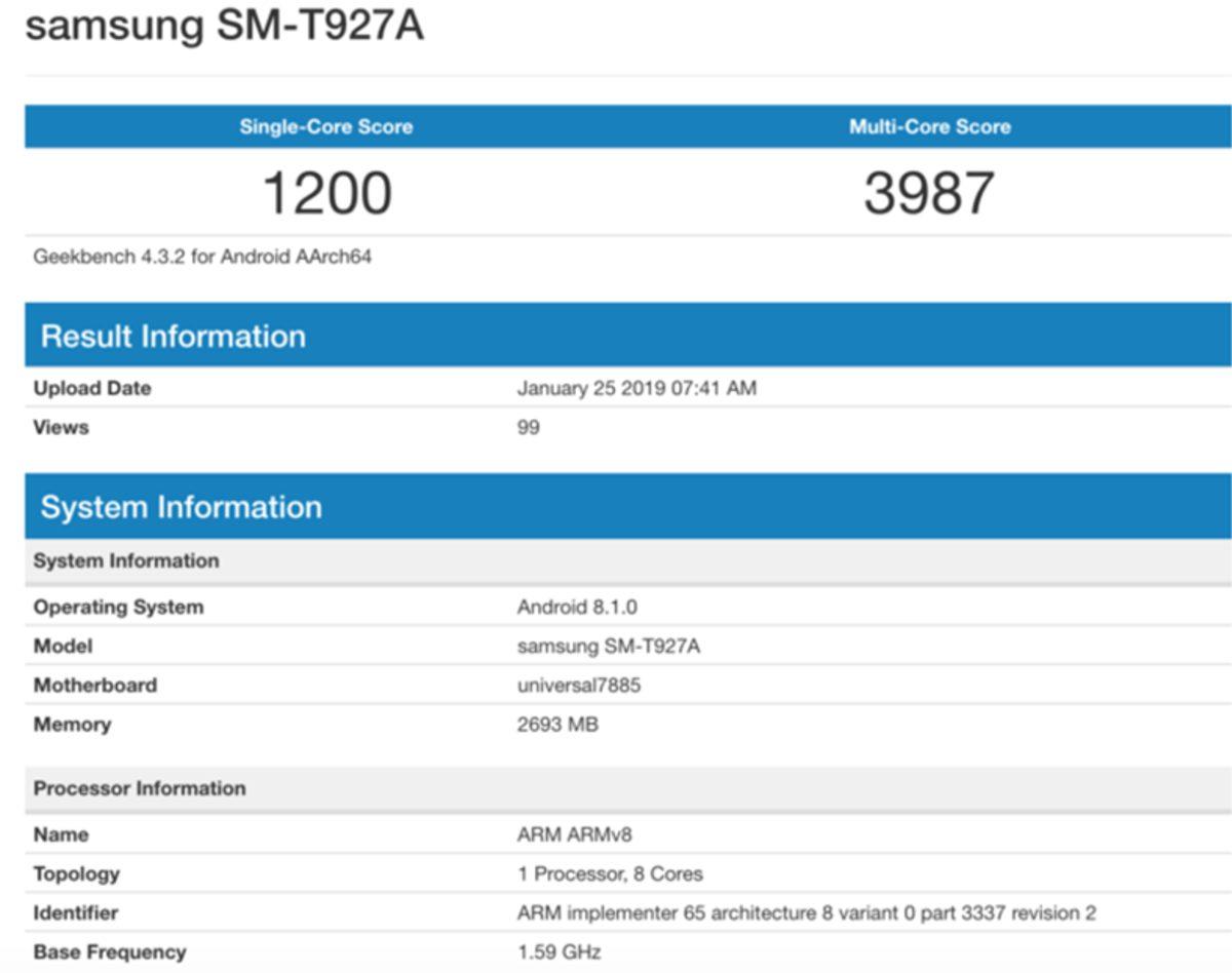 Samsung Galaxy View 2’nin Yeni Detayları Ortaya Çıktı