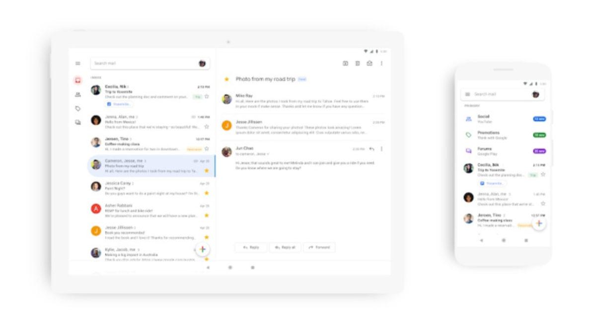 Gmail’in Yeni Materyal Tasarımı Sonunda Mobil İçin Yayında