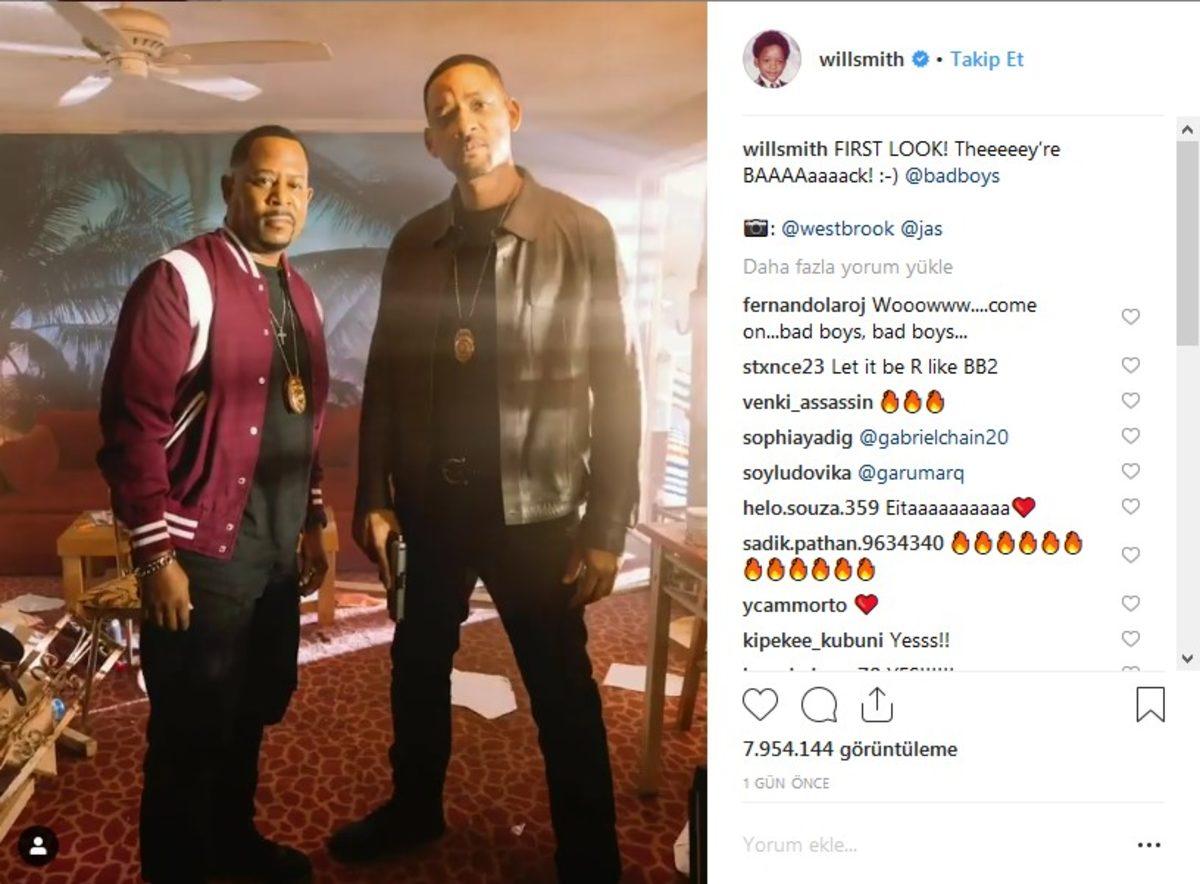 Will Smith, Bad Boys 3’ten İlk Görüntüyü Instagram’dan Paylaştı