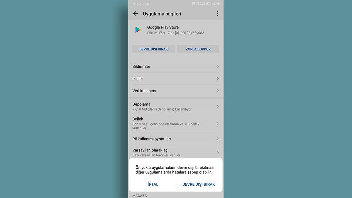 Google Play Hizmetleri Çalışmayı Durdurdu Hatası ve Çözümü