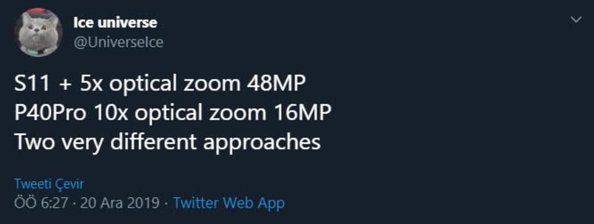 İddia: Samsung Galaxy S11+’ın Periskop Kamerası 5 Kat Optik Zoom Yapacak