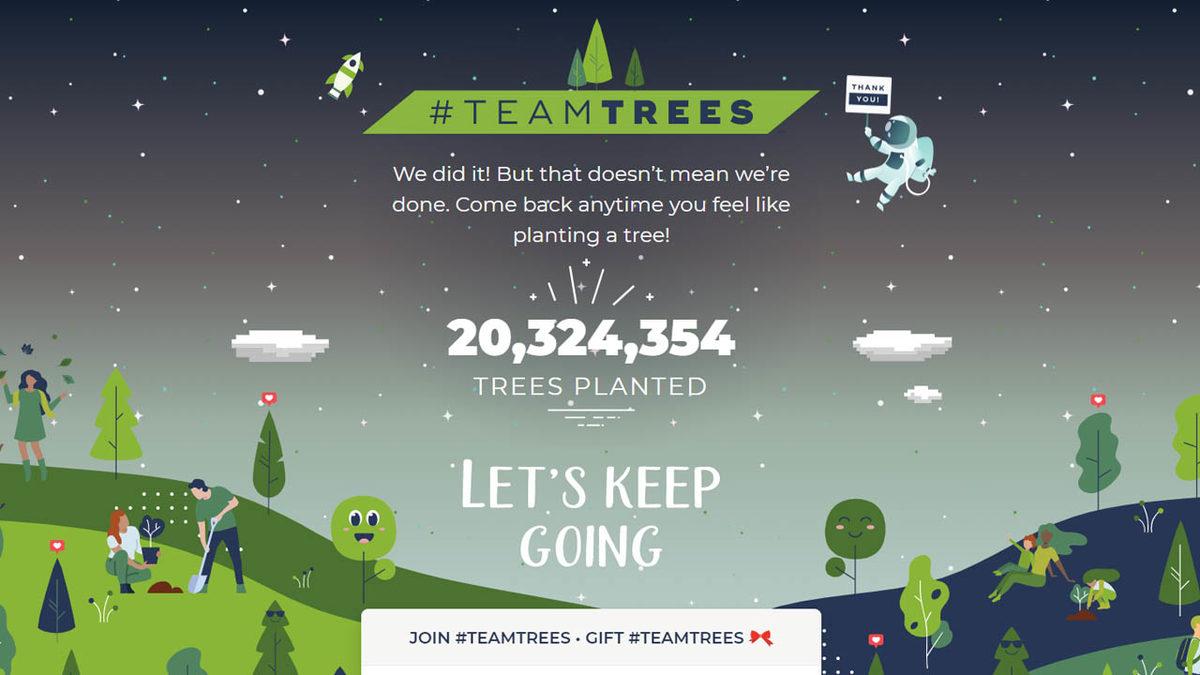 #TeamTrees Kampanyası 20 Milyon Ağaç Hedefine Ulaştı