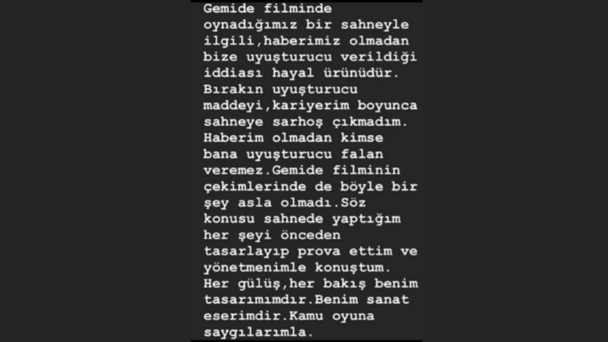 Gemide Filminin Oyuncusu, Esrar Sahnesiyle İlgili Tartışmalara Son Noktayı Koydu