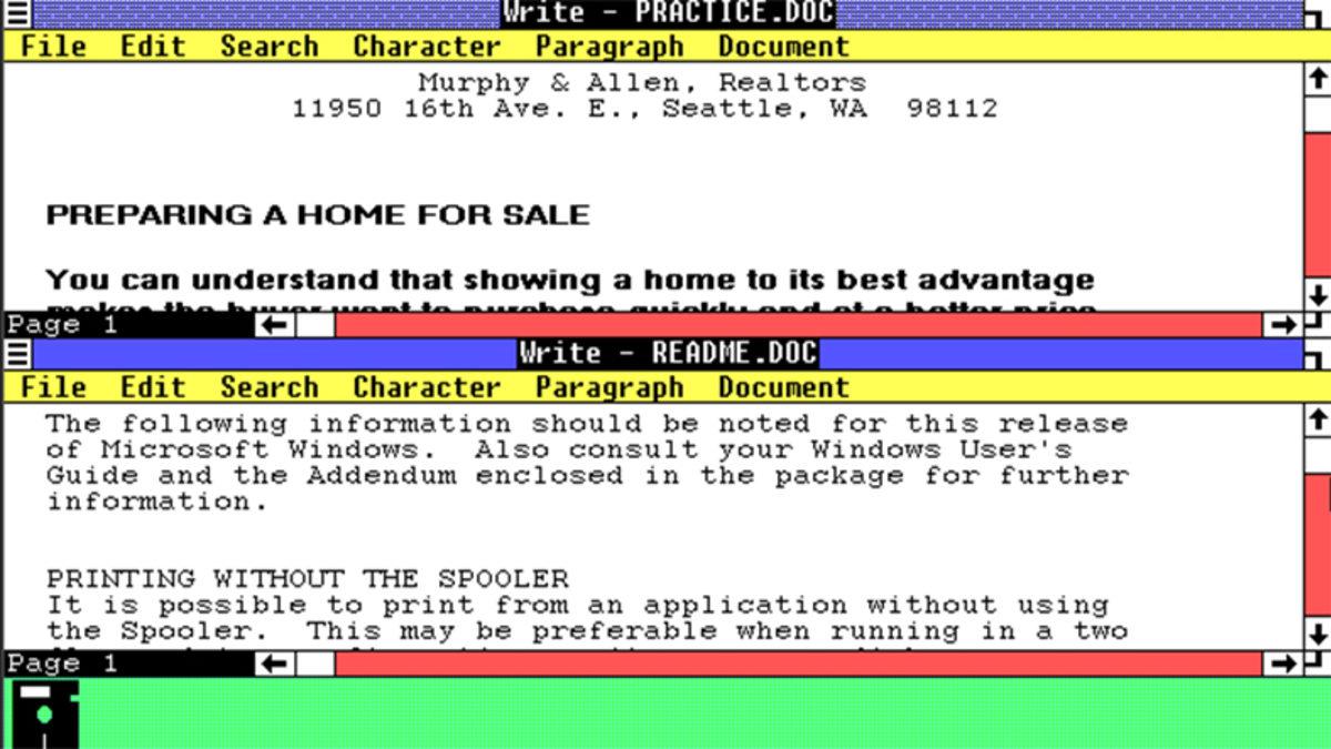 38 Yaşındaki Windows 1.0 İşletim Sisteminin Belki de İlk Kez Göreceğiniz Ekran Görüntüleri