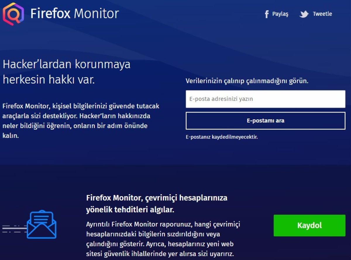 Hesaplarınızın Çalınıp Çalınmadığını Öğrenmenin En Kesin Yolu: Firefox Monitor