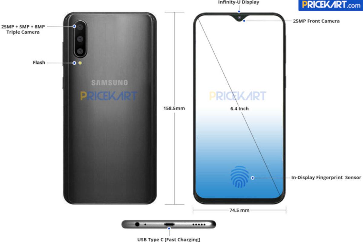 3 Arka Kameralı Samsung Galaxy A50’nin Render Görüntüleri Ortaya Çıktı
