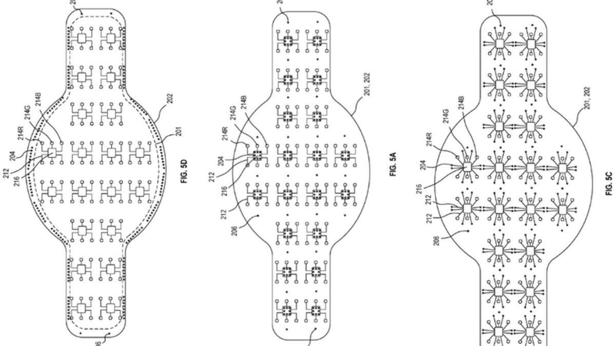 Apple, Esnek ve MicroLED Ekranlı Bir Akıllı Saat Patenti Aldı